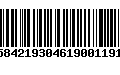 Código de Barras 584219304619001191