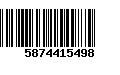 Código de Barras 5874415498