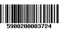 Código de Barras 5900200003724