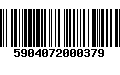 Código de Barras 5904072000379