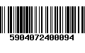 Código de Barras 5904072400094