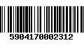 Código de Barras 5904170002312