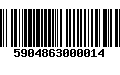 Código de Barras 5904863000014