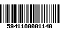 Código de Barras 5941180001140