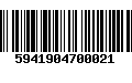 Código de Barras 5941904700021