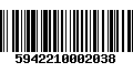 Código de Barras 5942210002038