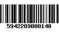 Código de Barras 5942289000140