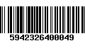 Código de Barras 5942326400049