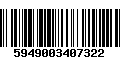 Código de Barras 5949003407322