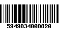 Código de Barras 5949034000820