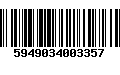 Código de Barras 5949034003357