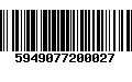 Código de Barras 5949077200027