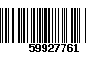 Código de Barras 59927761