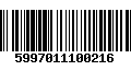 Código de Barras 5997011100216