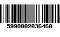 Código de Barras 5998002036460