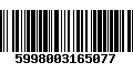 Código de Barras 5998003165077