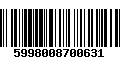 Código de Barras 5998008700631