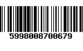 Código de Barras 5998008700679