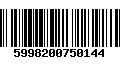 Código de Barras 5998200750144