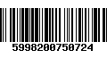 Código de Barras 5998200750724