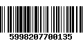 Código de Barras 5998207700135