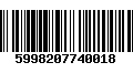 Código de Barras 5998207740018