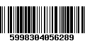 Código de Barras 5998304056289