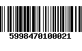 Código de Barras 5998470100021