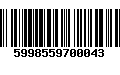 Código de Barras 5998559700043