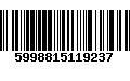 Código de Barras 5998815119237