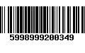 Código de Barras 5998999200349