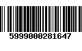 Código de Barras 5999000281647