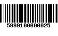 Código de Barras 5999100000025