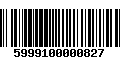 Código de Barras 5999100000827