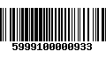 Código de Barras 5999100000933