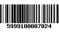 Código de Barras 5999100007024