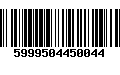 Código de Barras 5999504450044