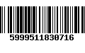 Código de Barras 5999511830716