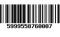 Código de Barras 5999558760007