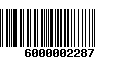 Código de Barras 6000002287