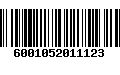 Código de Barras 6001052011123