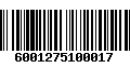 Código de Barras 6001275100017