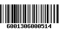 Código de Barras 6001306000514