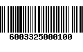 Código de Barras 6003325000100