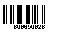 Código de Barras 600650026