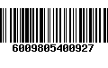 Código de Barras 6009805400927