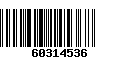 Código de Barras 60314536