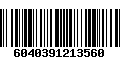 Código de Barras 6040391213560