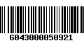 Código de Barras 6043000050921