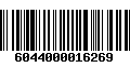 Código de Barras 6044000016269